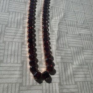 NEW Henri Bendel  Garnet Faceted Statement Necklace